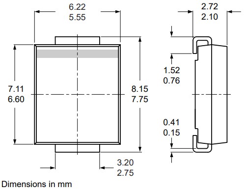 Mechanical Drawing - Nexperia GS8M Recovery Rectifier